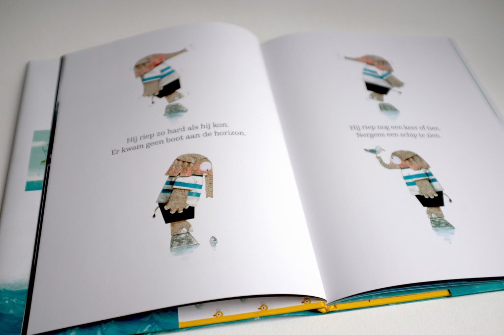 Boek 'Het eiland van Olifant' opengeslagen.